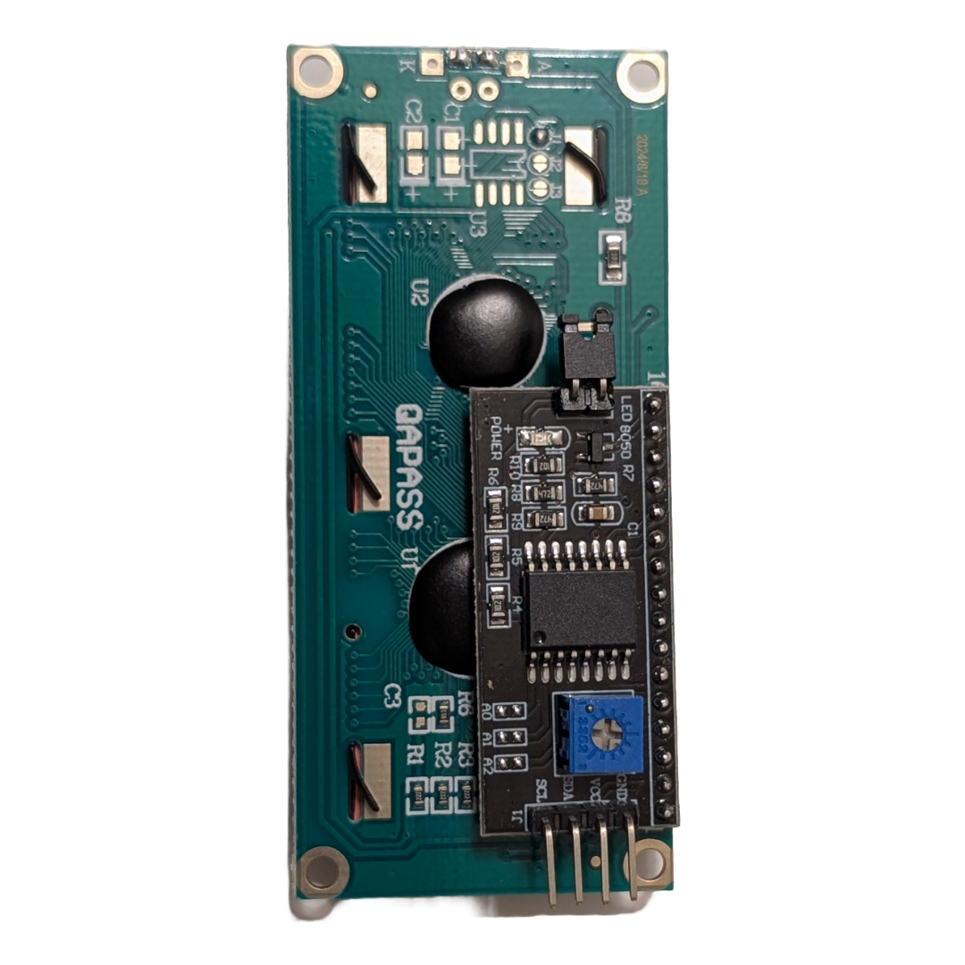 Back of an LCD1602+12C Display for Arduino