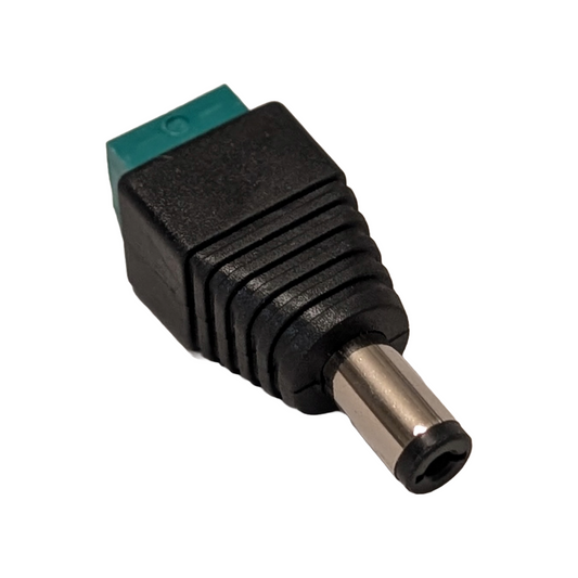 Male 2.1mm DC Power Connector Adapter with Screw Block